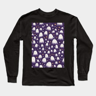 Spooky Ghost pattern, model 3 Long Sleeve T-Shirt